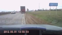 Good driving Skills of the truck driver.