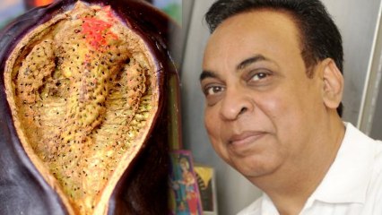 Man Sees Ganesh in Deformed Eggplant