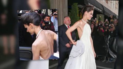 Katie Holmes Shows Off Her Bony Frame in Odd Backless Dress at Met Ball