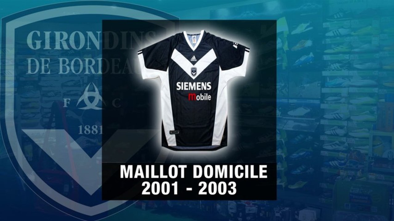 Les 10 derniers maillots des Girondins de Bordeaux