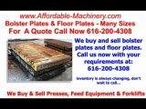 Bolster Plates and Floor Plates For Sale 616-200-4308 Many Sizes