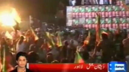 Imran Khan falls off 15ft stage during election rally