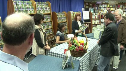 Michelle Obama promotes her book on gardening and healthy eating