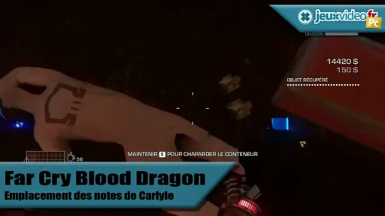 Far Cry 3 : Blood Dragon - Trucs et astuces - Emplacement des notes de Carlyle #8