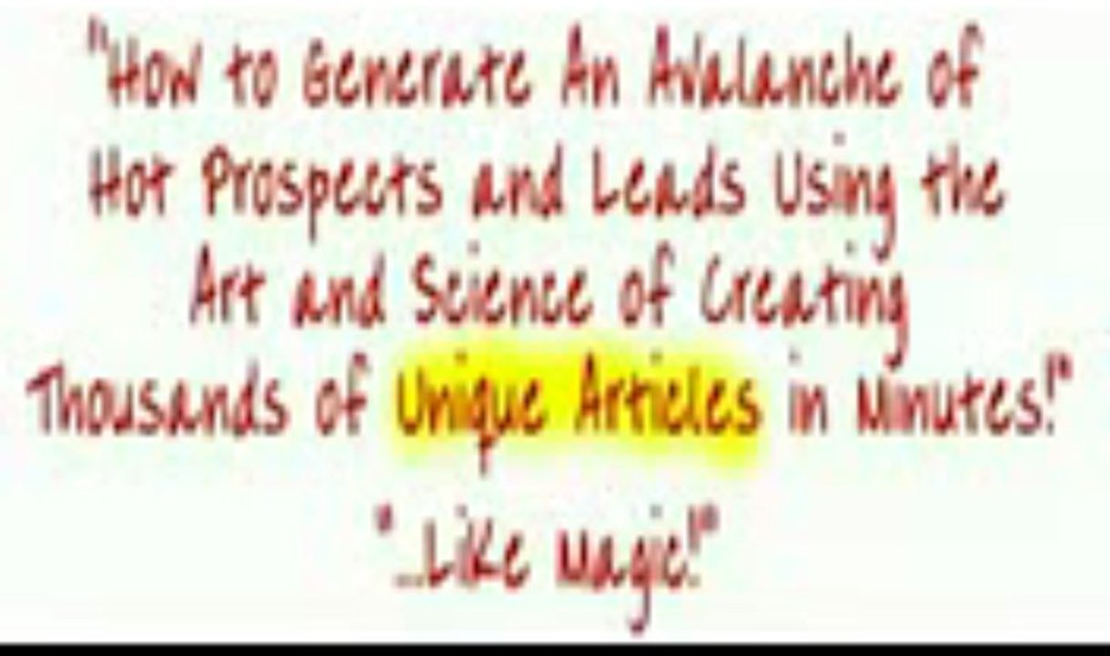 Magic Article Rewriter And Magic Article Submitter | Magic Article Rewriter And Magic Article Submitter