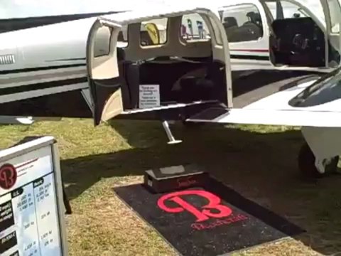 Safe Step Stool for Beechcraft Aiplanes at Sun-N-Fun