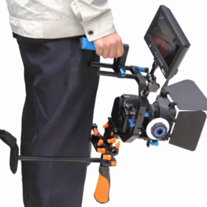 koolerbuy.com - Koolertron Pro DSLR Video Movie Kit Combination Shoulder Support Mount Rig+F0 Follow Focus Finder+M1 Matte Box+C Shape Support Cage+Top Handle+Magic Arm+HDMI Camera Video Monitor