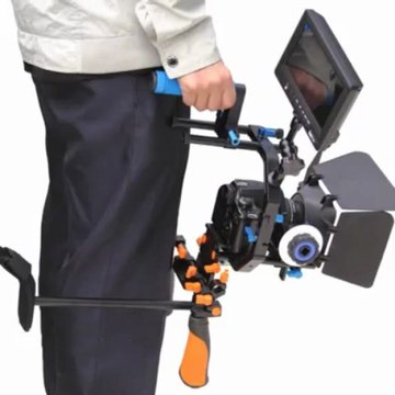 koolerbuy.com - Koolertron Pro DSLR Video Movie Kit Combination Shoulder Support Mount Rig+F0 Follow Focus Finder+M1 Matte Box+C Shape Support Cage+Top Handle+Magic Arm+HDMI Camera Video Monitor