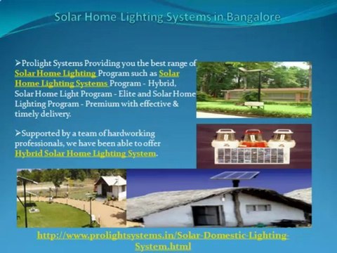 Solar Home Lighting Systems in Bangalore