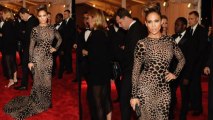 Jennifer Lopez Flaunts Black Cheetah Print Gown - Met Gala 2013