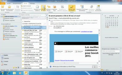Outlook 2010 | Premiere utilisation du ruban