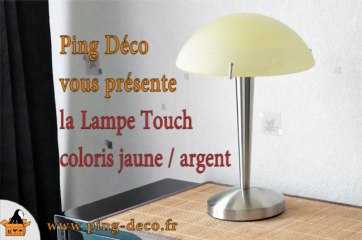 Lamp Tactile design coloris jaune / argenté