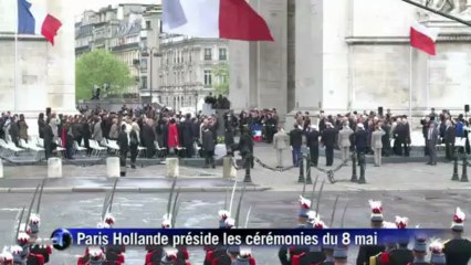 Hollande préside les cérémonies du 8 mai à Paris