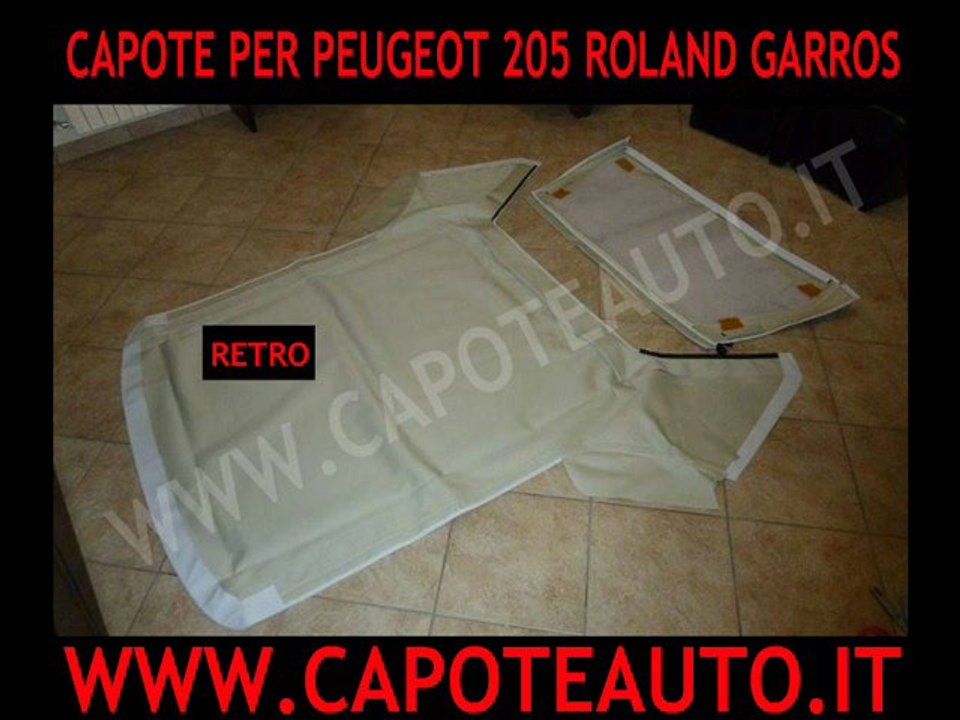 cappotta capote peugeot 205 roland garros cabrio cappottina prezzo vendo