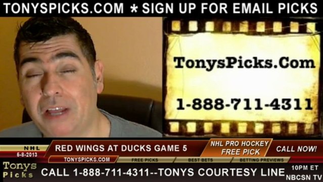 Anaheim Ducks versus Detroit Red Wings Pick Prediction NHL Playoff Game 5 Odds Preview 5-8-2013