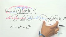 multiplicar (a-b c)(a b-c)