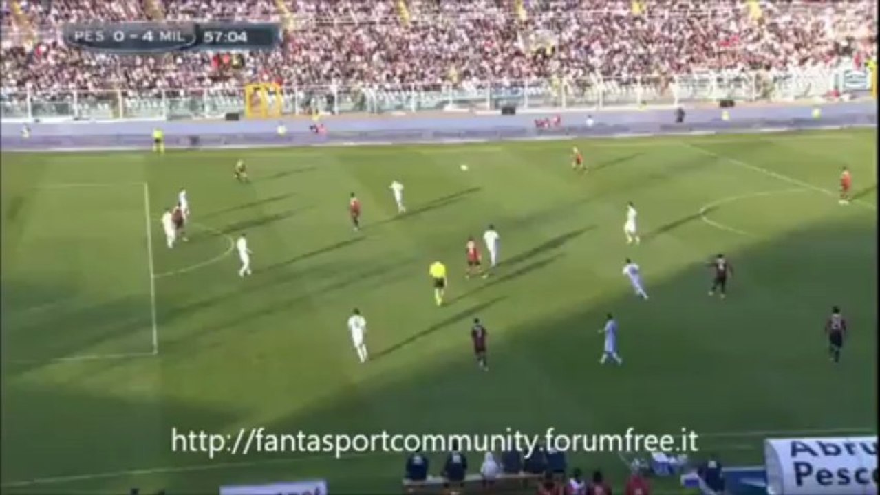 Pescara-Milan 0-4 gols & highlights 36ª giornata (08/05/2013)