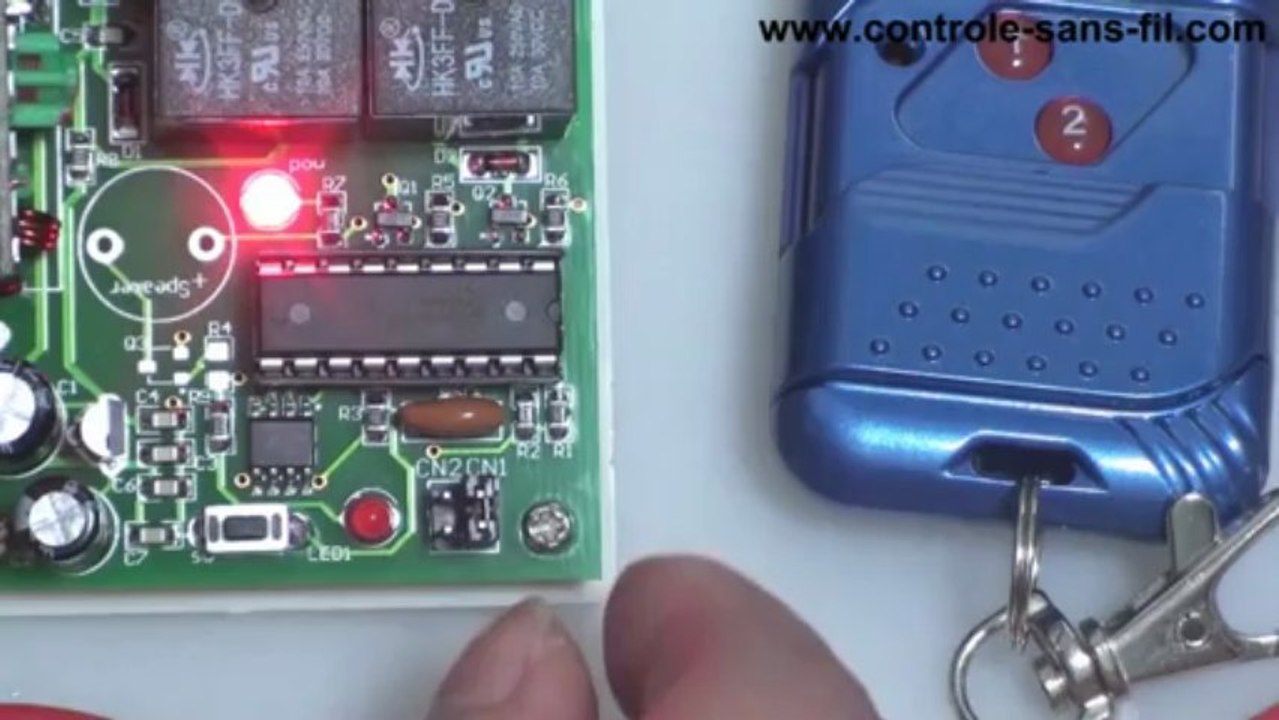 Kit Émetteur Récepteur Radio 2 Relais 9V 12V 24V 315/433Mhz 2 Canaux - 4 Modes de Contrôle