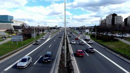 Highway 2 (slow motion, high-speed video) - Free HD stock footage