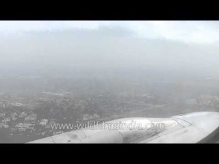Aerial view of Vellore through an airplane window