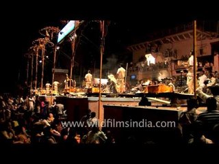Superb view of Ganga arti at Varanasi