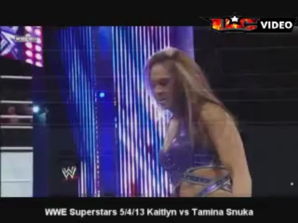 WWE Superstars 5-4-13 Kaitlyn vs Tamina Snuka