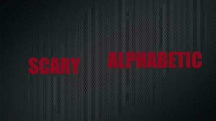 ELESKA SCARY ALPHABETIC