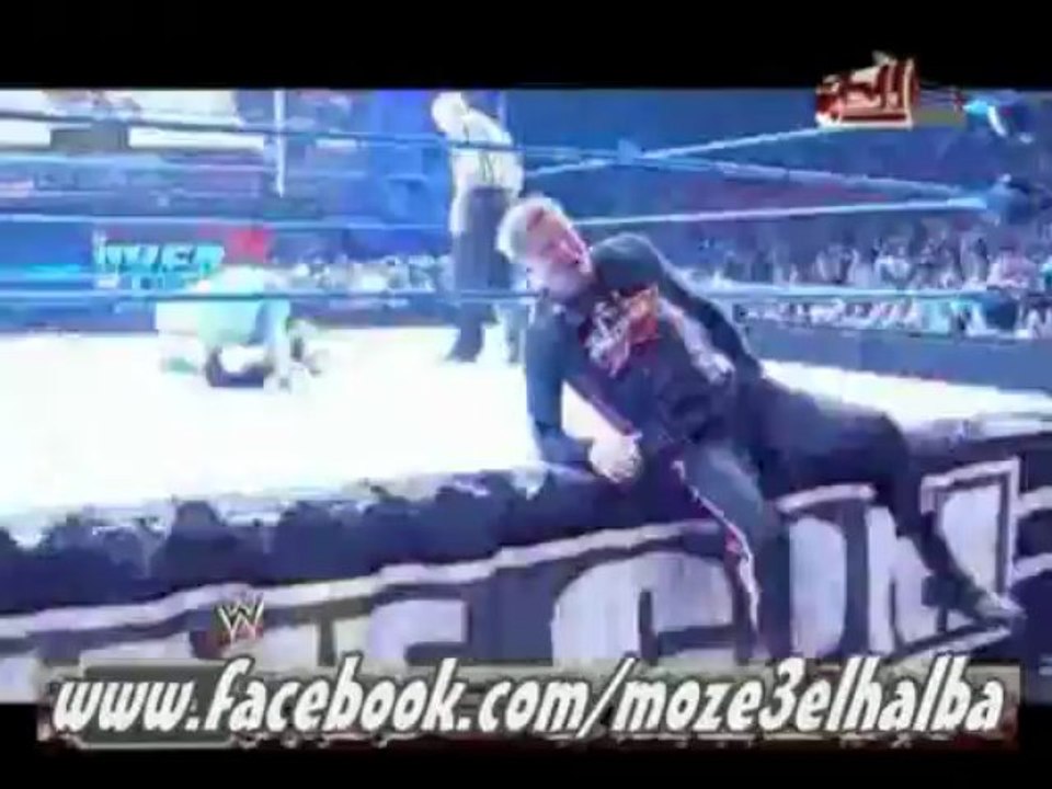 john cena vs john laurinaitis بتعليق مذيع قناة الحلبة