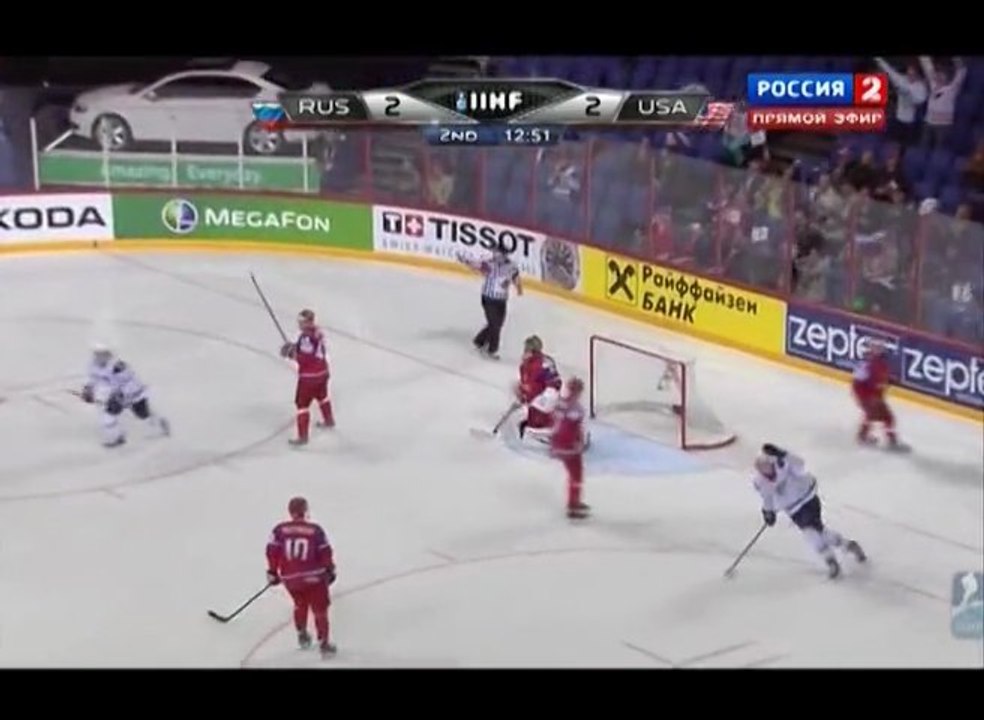 3 шайба сборной США в ворота сборной России