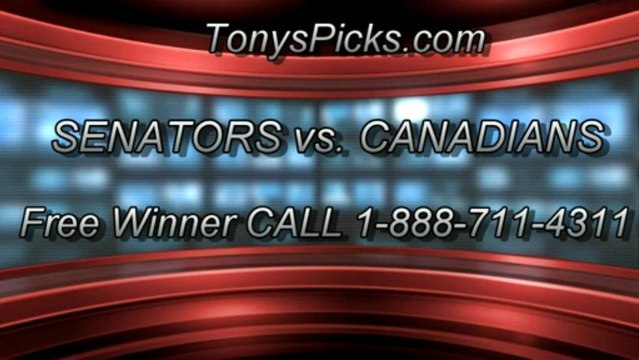 Montreal Canadians versus Ottawa Senators Pick Prediction NHL Playoff Game 5 Lines Odds Preview 5-9-2013