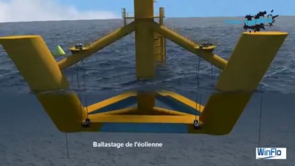 DCNS _ Essais en bassin d_une éolienne flottante