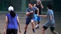 Aamir Khan spotted playing FOOTBALL with Ira Khan