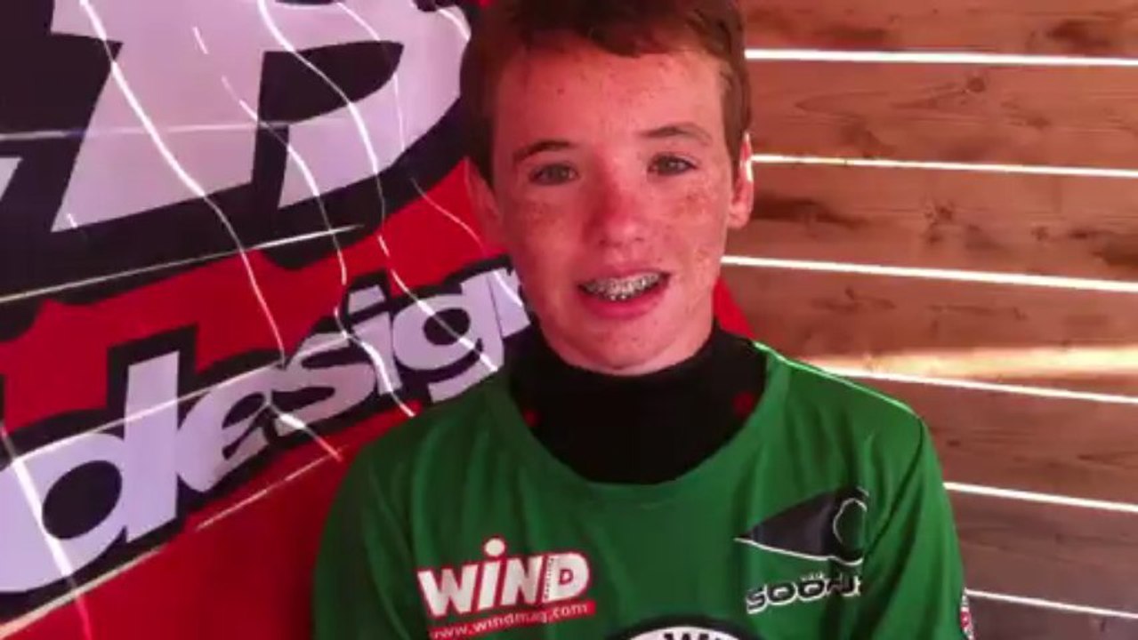Defi Wind Gruissan: Interview de Marc Frezal, 14 ans, 481 ème de la première manche!