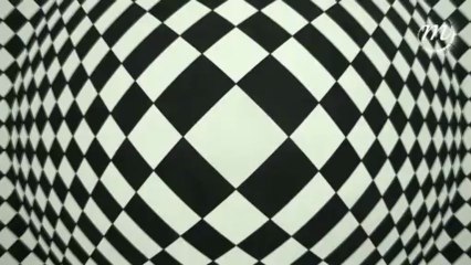 Les ondulations noires et blanches de Vasarely
