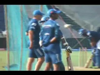Mumbai Indians in practice session