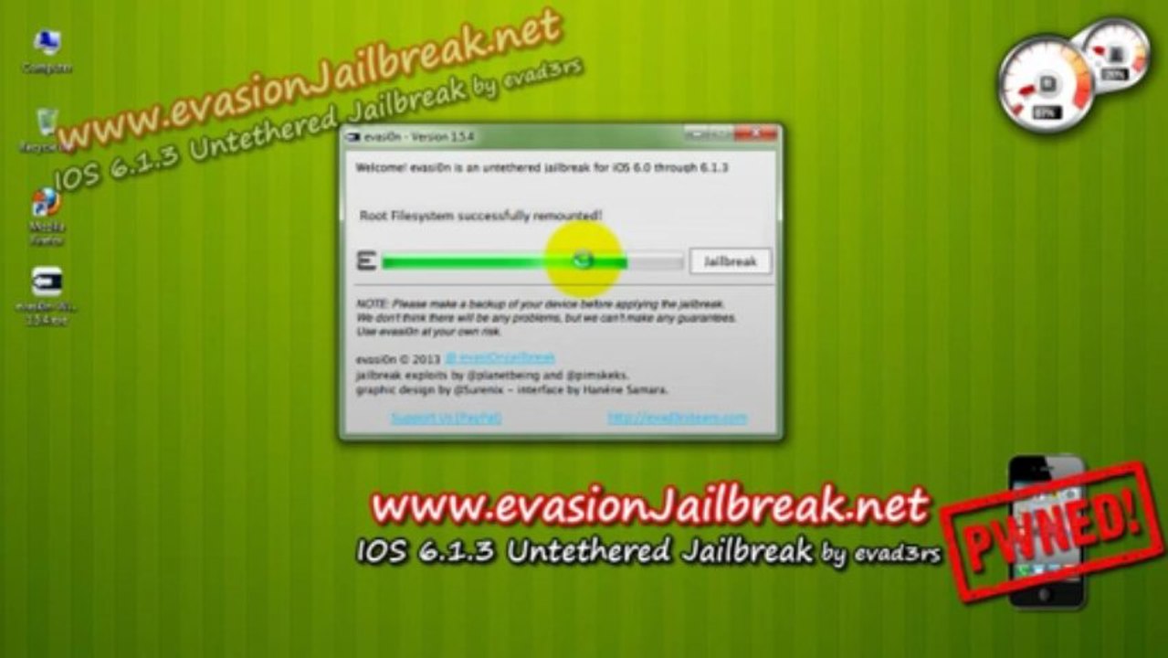 Jailbreak 6.1.3 Untethered iOS iPhone 5,4S,4,3Gs,iPod Touch 5, 4
