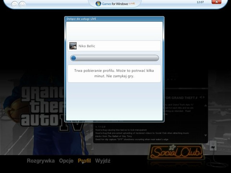 moj intenetowy IP w GTA 4 nie jest zalogowany co zrobic