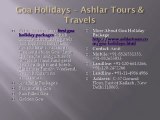 Goa Holidays – Ashlar Tours & Travels