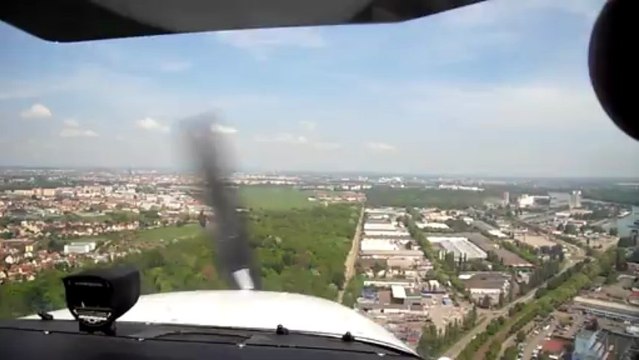 Phase d'approche lors de l'atterrissage à Strasbourg