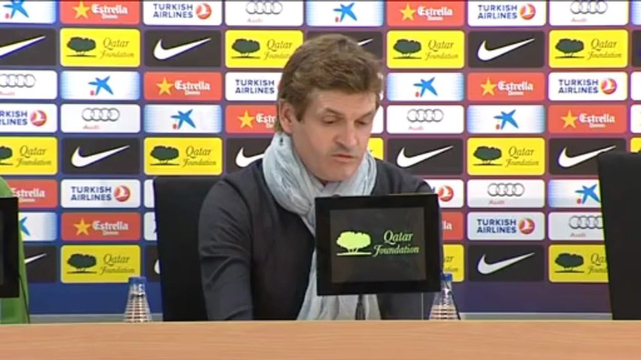 Vilanova recuerda que el equipo compite "con el mejor Madrid de la historia"