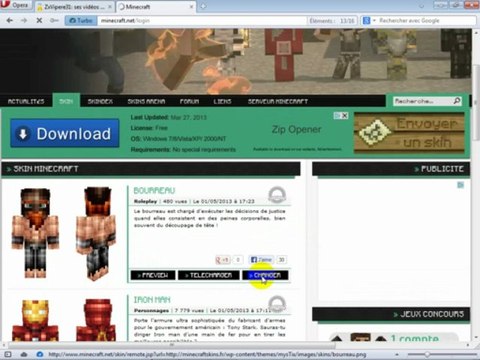 Tuto //Avoir un skin gratuit sur Minecraft [Craké & Non Craké]