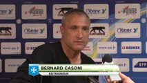 Conférence de presse AJ Auxerre - Angers SCO : Bernard  CASONI (AJA) - Stéphane MOULIN (SCO) - saison 2012/2013