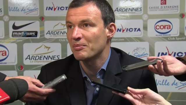 Conférence de presse CS Sedan - Chamois Niortais : Laurent GUYOT (CSSA) - Pascal GASTIEN (NIORT) - saison 2012/2013