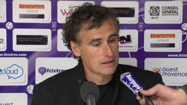 Conférence de presse FC Istres - Dijon FCO : José PASQUALETTI (FCIOP) - Olivier DALL'OGLIO (DFCO) - saison 2012/2013