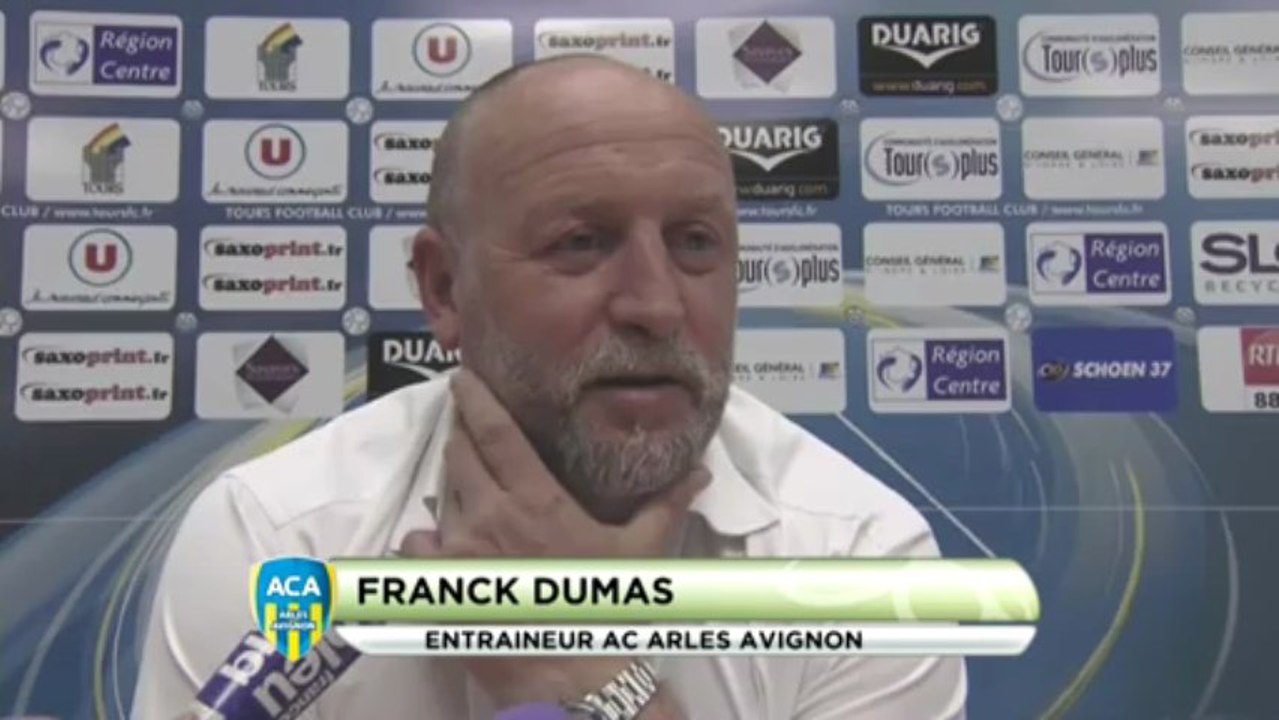 Conférence de presse Tours FC - AC Arles Avignon : Bernard BLAQUART (TOURS) - Franck  DUMAS (ACA) - saison 2012/2013