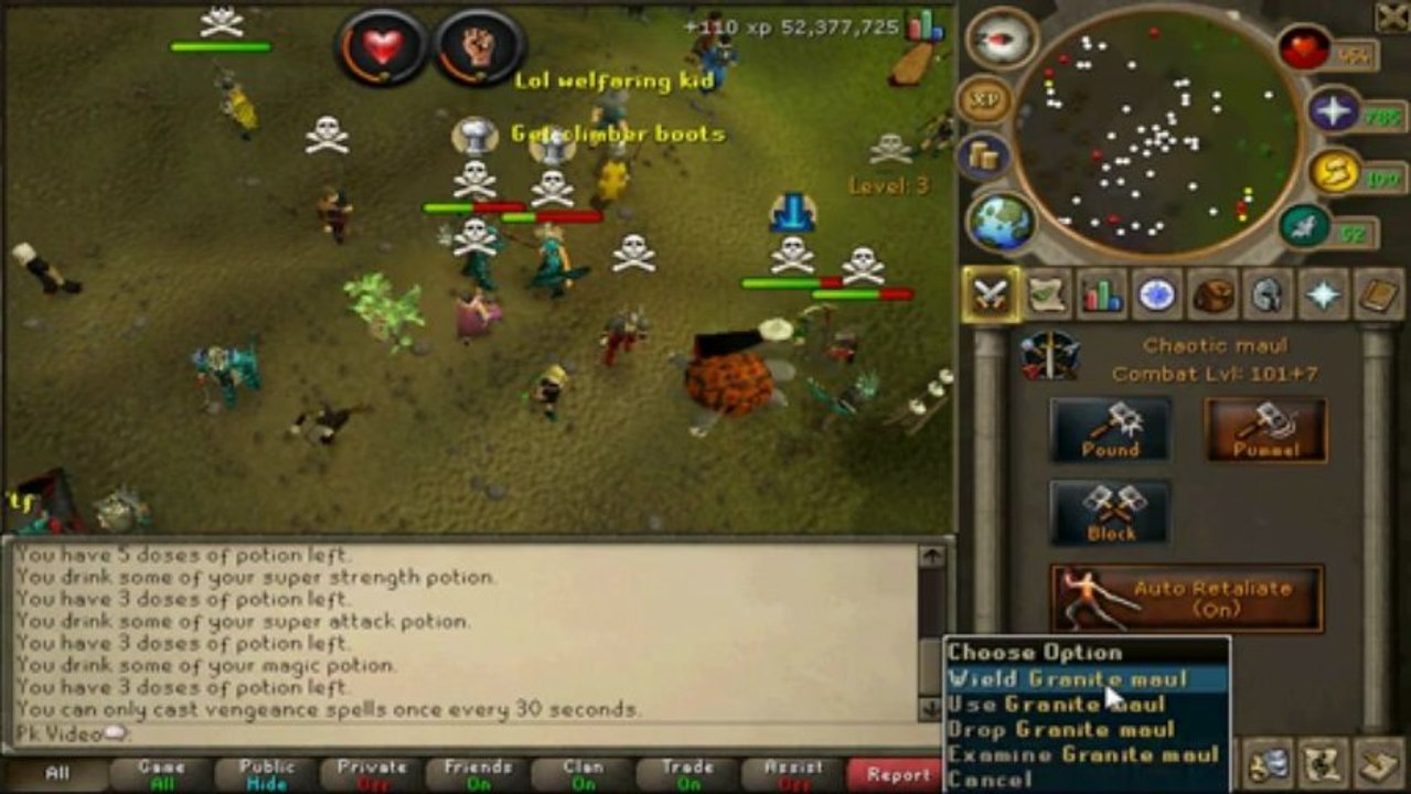 Runescape Chris Archie's Rune Pure Pk Commentary #2