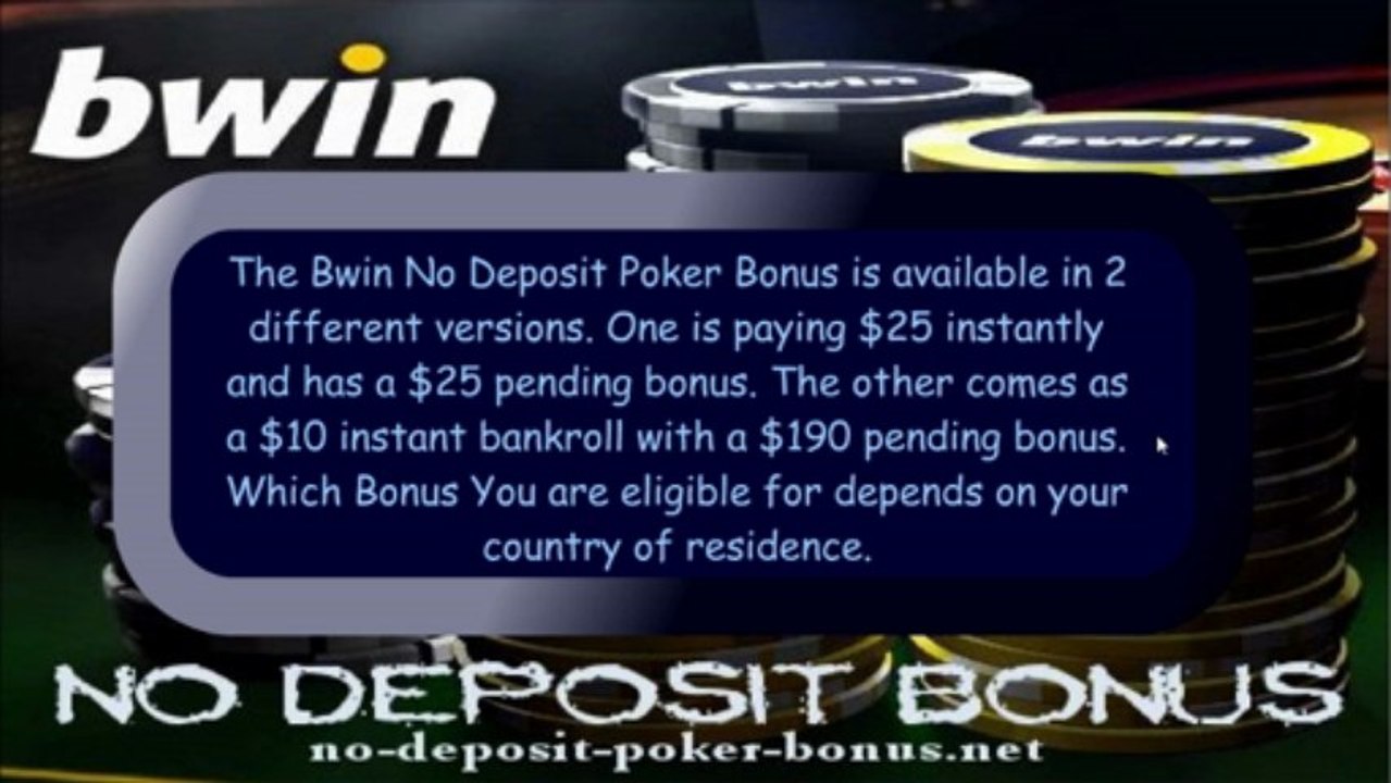 No Deposit BWIN Poker Bonus Reviewed