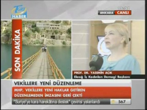 Prof. Dr. Yasemin Açık, TGRTHABER'e Konuk Oldu