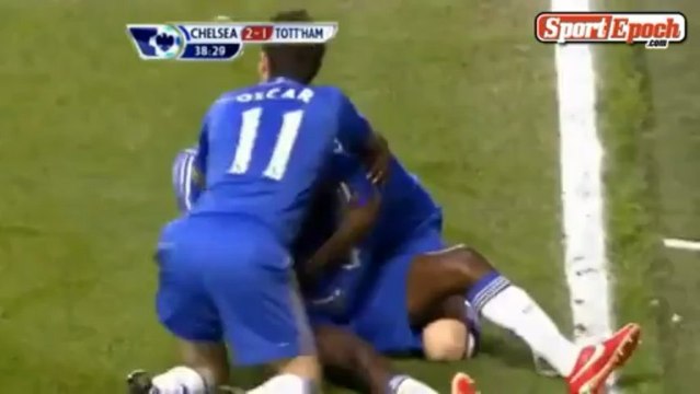 [ sportepoch.com]The audience highlights - Oscar goal Torres assists Chelsea 2-2 Tottenham