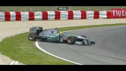 Lewis Hamilton Spins - F1 2013 Spain FP2